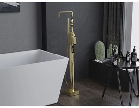 Mexen Avila, voľne stojaca vaňová batéria, zlatá lesklá, 75833-50