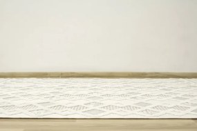 Šnúrkový koberec Stella D418A Romby Aztec sivý / strieborný / krémový