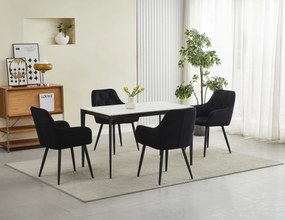 Dekorstudio Elegantná zamatová stolička JORK - čierna