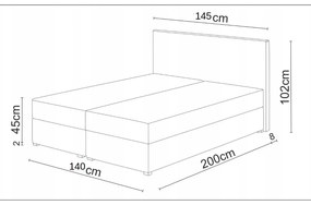 Manželská posteľ Boxspring 140 cm Karen (béžová) (s matracom a úložným priestorom). Vlastná spoľahlivá doprava až k Vám domov. 1046600