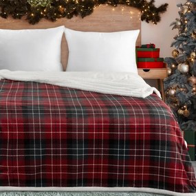 Deka CHRISTMAS 18 tmavozelená / červená