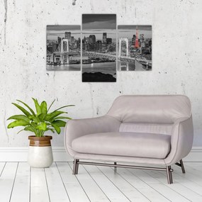 Obraz - Veľkomesto s červenou vežou (90x60 cm)
