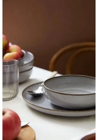 Jedálna sada 12 ks sivá/porcelán