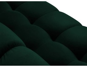 Tmavozelená zamatová rohová pohovka Cosmopolitan Design Bali, ľavý roh