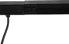 1-fázový koľajnicový systém čierny so 4 reflektormi a I-zdrojom napájania štvorcový - Jeana