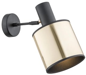 Argon 4279 - Nástenné bodové svietidlo HERMAN 1xE27/15W/230V mosadz/čierna