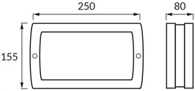 STRÜHM Nástenné svietidlo SOLINA LED L 8W GREY Neutral White 3686