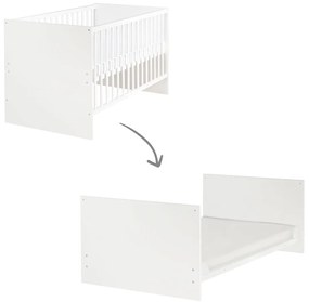 Biela postieľka s nastaviteľnou výškou 70x140 cm Anton – Roba