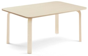 Stôl ELTON, 1200x600x530 mm, laminát - breza, breza