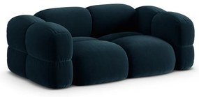 Tmavomodrá zamatová pohovka 210 cm Loretto – Cosmopolitan Design