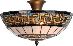 Stropné svetlo Tiffany Graciela - Ø 40 * 23 cm 2x E14 / Max 40W