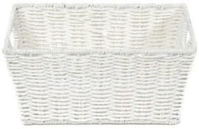 Pletený košík Compactor 31 x 24 x 14 cm, biela
