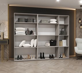 Šatníková skriňa 250 cm Parna 2 (kašmír + zlatá). Akcia -20%. Vlastná spoľahlivá doprava až k Vám domov. 1125953
