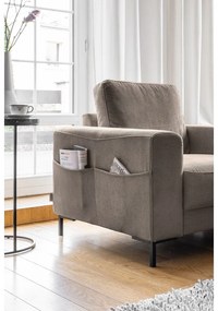 Hnedé menčestrové kreslo Lofty Lilly – Miuform