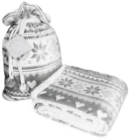 Vánoční deka Saco 001 150x200 cm šedá