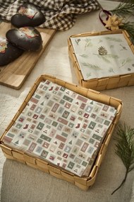 Ib Laursen Drevený košík Square Braided Chip Wood – set 2 ks