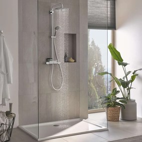 GROHE Vitalio Joy nástenný sprchový systém s termostatom, horná sprcha 3jet EcoJoy priemer 260 mm, ručná sprcha 3jet, chróm, 26403002