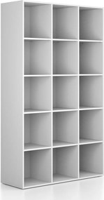 Regál FRAME, vysoký, 3 stĺpce, 2162 x 1299 x 450 mm, biela