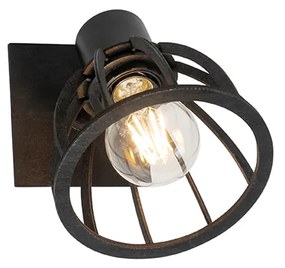 Industriálne nástenné svietidlo čierne - Fotu