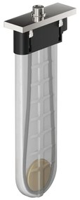 Hansgrohe sBox - Priechodka vyťahovacej sprchy s hadicou, pre montáž na okraj vane, hranatá, chrómová, HAN-28010000