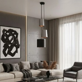 Toolight - Industriálne závesné svietidlo 3xE27 60W APP971-3cp, Biela-šedá-čierna, OSW-03212