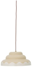 Krémové závesné svietidlo s kovovým tienidlom ø 40 cm Lacya – Bloomingville