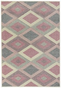 Koberce Breno Kusový koberec PORTLAND 1505/RT4P, ružová, viacfarebná,133 x 190 cm