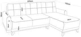 AKCIA Svetlosivá rohová sedacia súprava ORANGE, obojstranná II. akosť