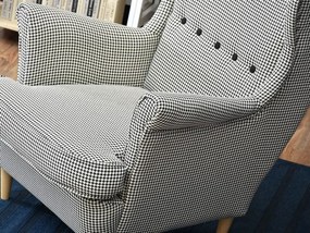 Kreslo ušiak Margis (čierna). Akcia -20%. Vlastná spoľahlivá doprava až k Vám domov. 1136067