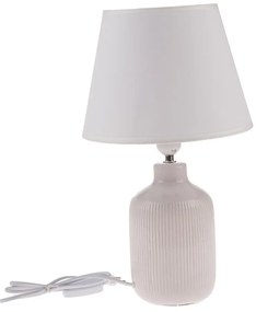 Keramická stolná lampa Alba, 40 cm, svetlo béžová