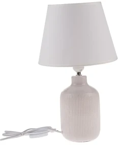 Keramická stolná lampa Alba, 40 cm, svetlo béžová