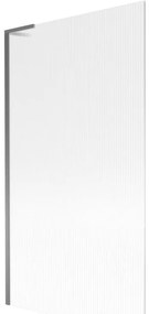 Mexen Next L, 1-krídlová vaňová zástena 100 x 150 cm, 6mm sklo s rebrovým vzorom, grafitový profil, 895-100-000-03-09-95