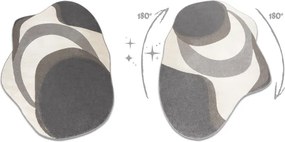 Koberec DUNE SHAPE 8085 krémový / sivý