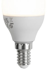 Sada 5 stmievateľných LED žiaroviek E14 G45 opál 4,9 W 470 lm 2700-6500 K