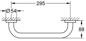 GROHE 411892430 - Vaňové madlo START 349 mm čierne