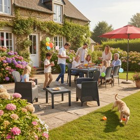 Záhradný set AKITA, 3-dielny, antracitová I.P.A.E-Progarden