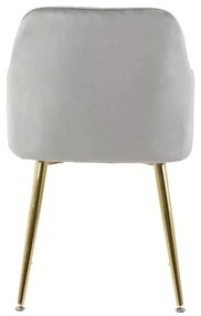 LuxuryForm DESIGN Stolička AUSTIN VELUR - SET - svetlo šedá
