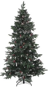Zasnežený umelý vianočný stromček 180 cm zelený DENALI Beliani