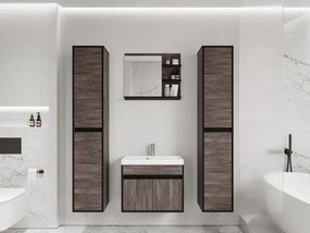 Kúpelňový nábytok Garmuzo XL, Farby: matera / matera + breslau gaštanov, Sifón: bez sifónu, Umývadlová batéria: nie