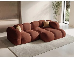 Rohová pohovka v tehlovej farbe (pravý roh/s leňoškou) Loretto – Cosmopolitan Design