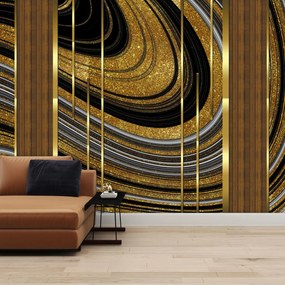 Fototapeta - Zlatý dekor, koláž (147x102 cm)