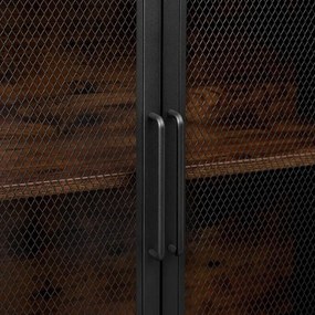 Komoda FIRA čierna/hnedá