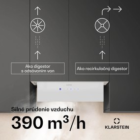 Klarstein Ventimate digestor, dotykové ovládanie, odsávanie/recirkulácia, EEK A+, 3 úrovne, LED, tichý