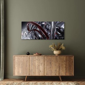 Obraz sivej abstrakcie (120x50 cm)