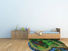 Vopi koberce Detský kusový koberec Dino kruh - 250x250 (priemer) kruh cm