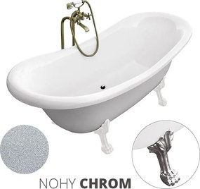 Besco Voľne stojaca vaňa zo sanitárneho kompozitu Amelia Glam S 190x77 bez prepadu BESCO-Typ výpuste: Click-Clack bez prepadu, čierna matná, BESCO-Nô…