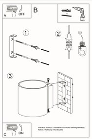Nástenné svietidlo Orbis, 1x betónové tienidlo
