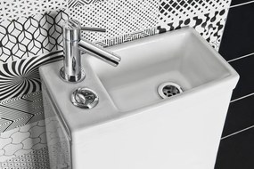 Aqualine, HYGIE WC kombi s umývadielkom + sedátko, zadný/spodný odpad, biela, PB104