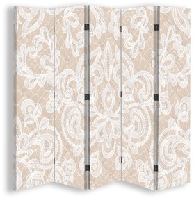 Gario Paraván Elegantná béžová Rozmery: 180 x 170 cm, Prevedenie: Klasický paraván