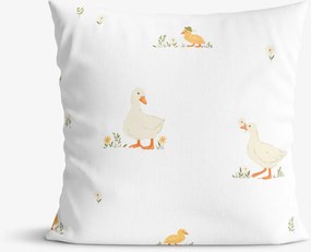 Goldea veľkonočná bavlnená obliečka na vankúš - kačice 30 x 50 cm